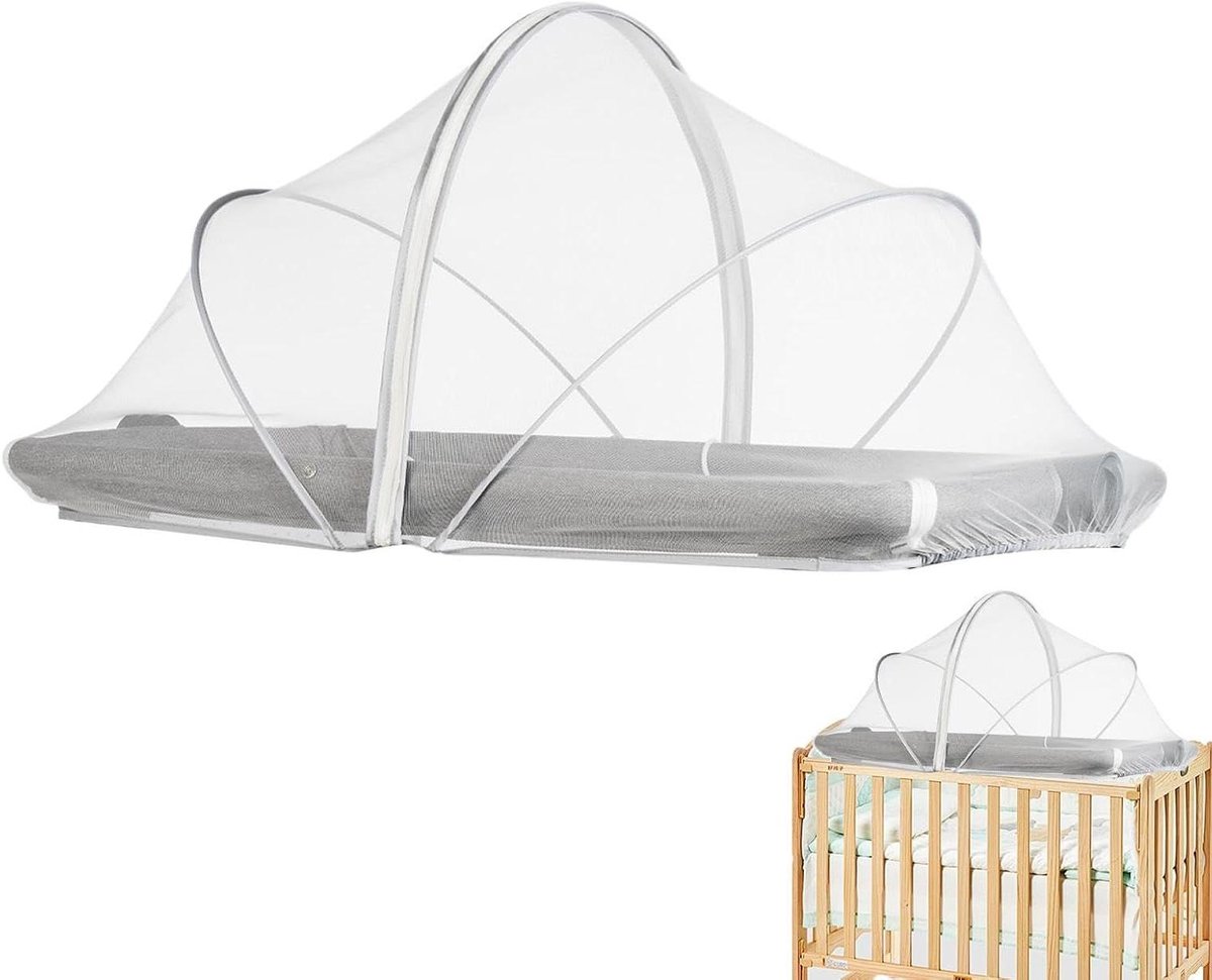 Babybed Net - Netslaapzak Kinderwagen - Veilige Slaapomgeving - Ademend Comfort - 55 x 100 x 55 cm - Wit