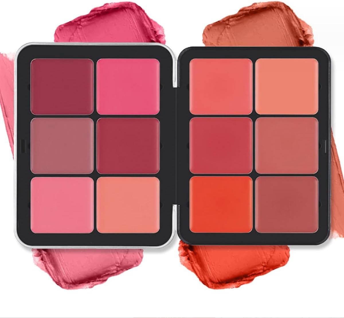 12 kleuren roze palet, matte crème roze make-up-palet, langhoudend, vlekbestendig, natuurlijk ogende, mengbare gezichtsroze make-up-Cruelty-Free