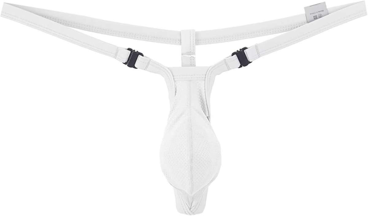 Heren laagbouw ademende G-string string string bikini met bulge zakje