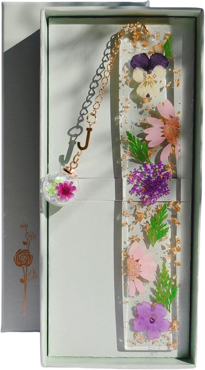 bladwijzer met geperste bloemen, leesaccessoires voor boeken, cadeau voor leraren, boekenwurmen, meisjes, moeder en grootmoeder