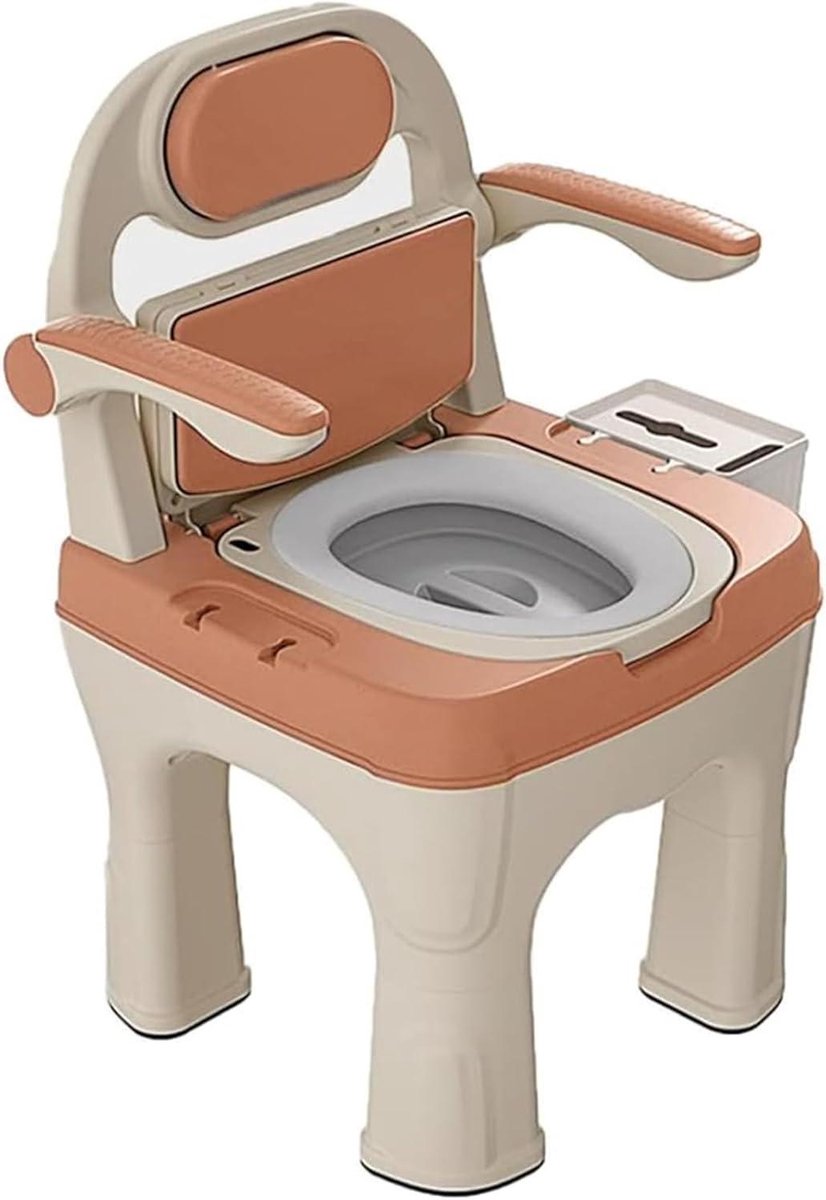 Toiletstoel - Bedcommode - Thuiszorg - Verstelbare armleuningen - Tot 295 kg - Wit