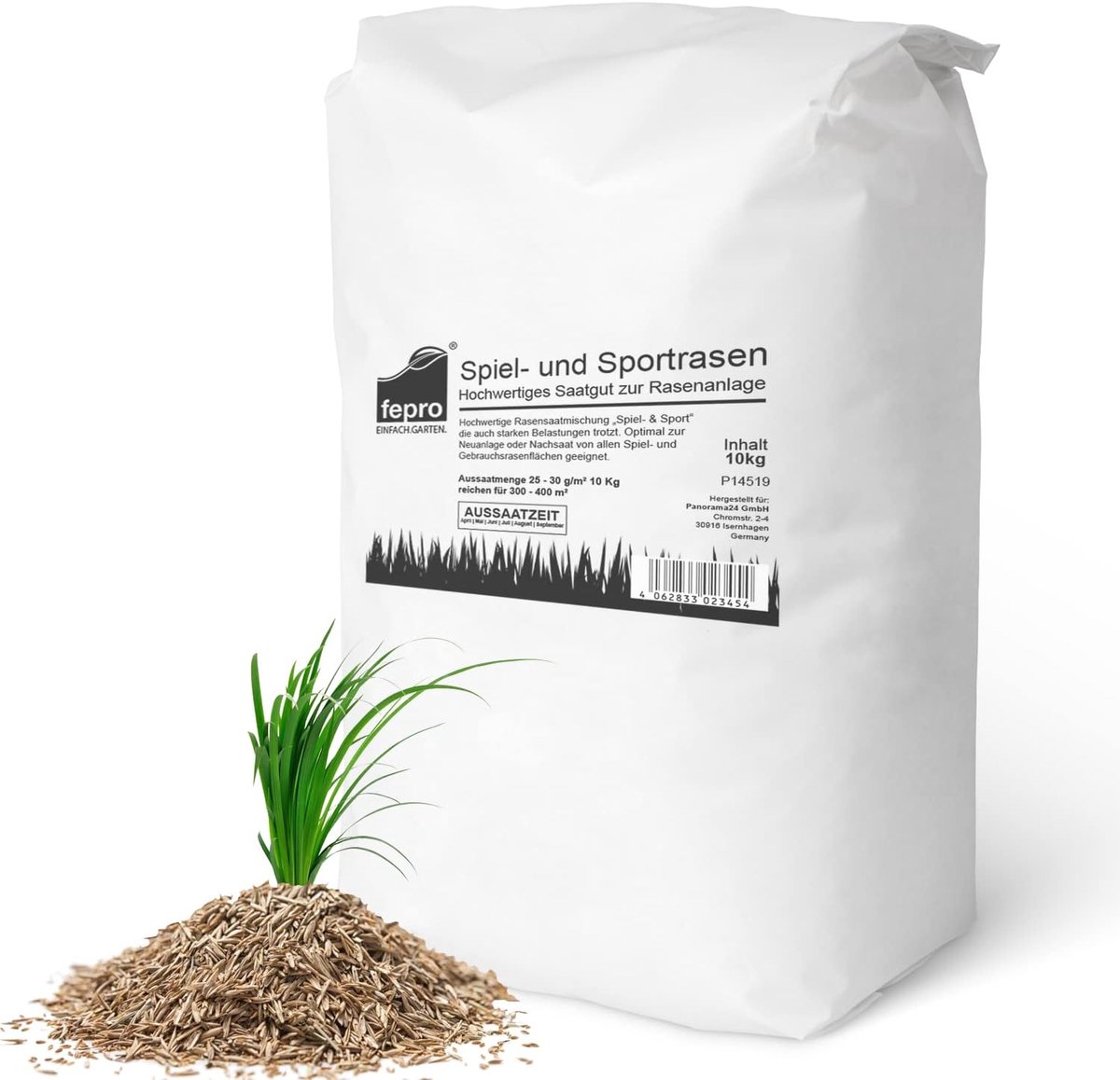 SnelShoppen - 10 kg Graszaad Sport en Spel, Snelle Kieming, 400 m², Robuust, Diepgroen, Ideaal voor Nieuwe Aanplant en Herfst, Graszaad voor Tuin en S