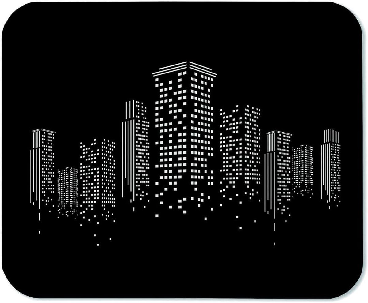 Muismat rechthoekig 200 mm x 240 mm - zwart en wit minimalistische kunst - anti-slip - perfect voor gaming - SnelShoppen