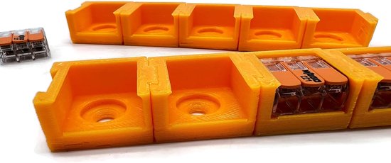 eXODA 10x Houder Wago Type 221-413 3-polige stekkerhouders Set voor veelzijdige elektrische verbindingen hoge flexibiliteit in installatie van draden tot 4mm² — afbeelding 2