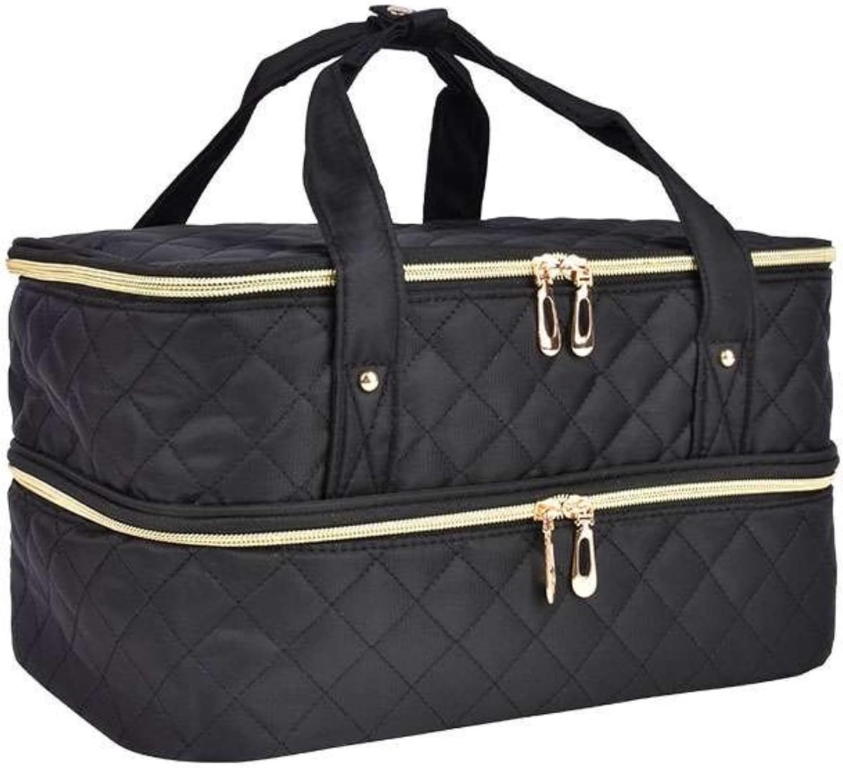 Opbergdoos voor nagelstudio, Vernisdoos 40 flacons, Opbergoplossing voor nagellak, nagelstudio tas, Zwarte manicure organisator