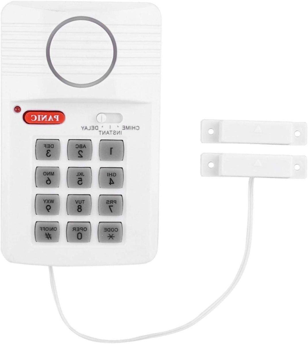 Deur Alarm Systeem - Beveiliging Toetsenbord - Huis Beveiligen - Met Paniekknop - 13.3 cm Breed - Wit