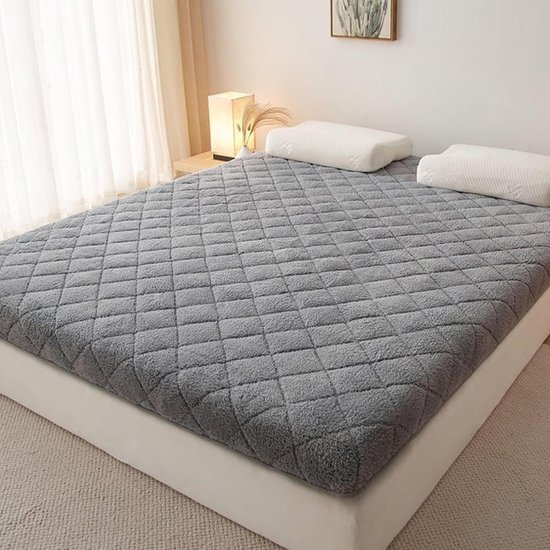 Futon Matras - Japanse Bedden - Comfortabel Slapen - Opvouwbaar Ontwerp - 150x200cm - Grijs — afbeelding 5