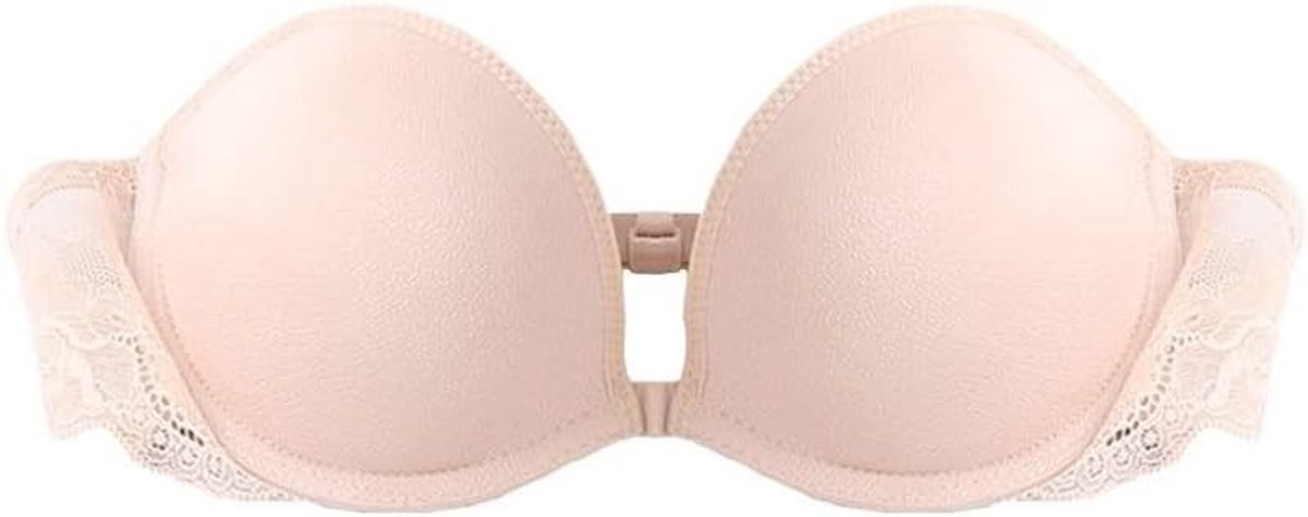 Draagcomfortabele Strapless Bh met Ondersteuning, Voorgevormd en Naadloos, Ideaal voor Onder Kleding