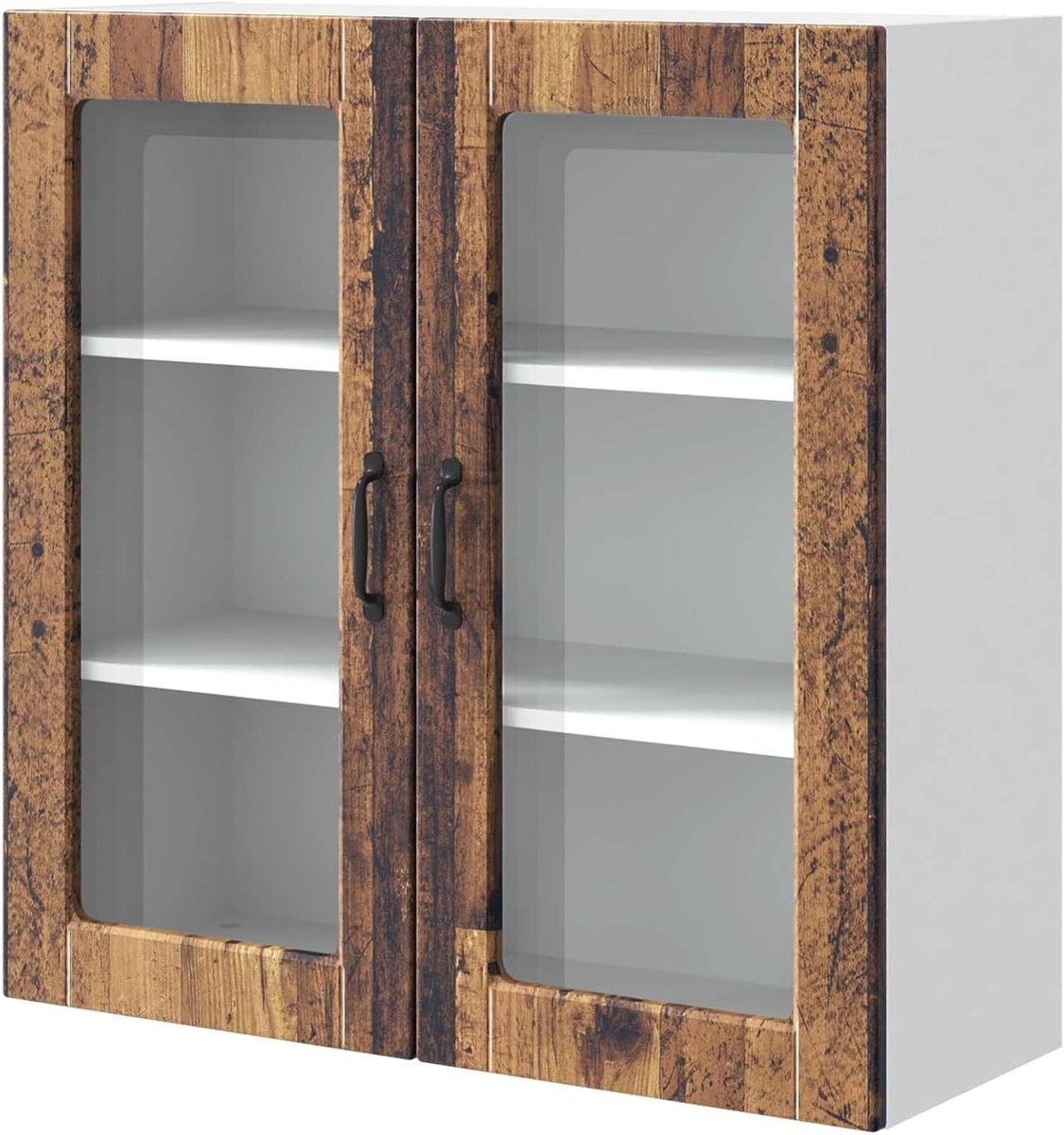 Keukenkast met rek - Wandkast bovenkast - Keuken organiseren - Drie planken twee deuren