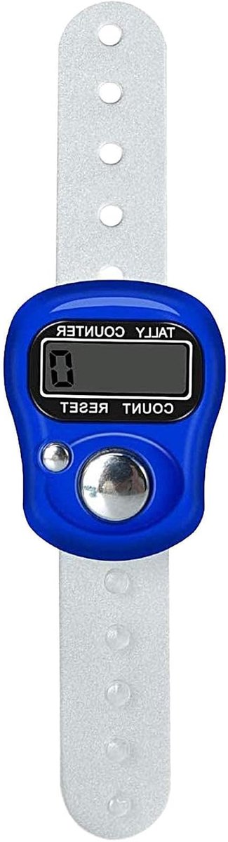 Digitale Vingerteller - LCD Teller Resetbaar - Activiteiten Tellen - Met Achtergrondverlichting - 10 x 3 cm - Willekeurige Kleur