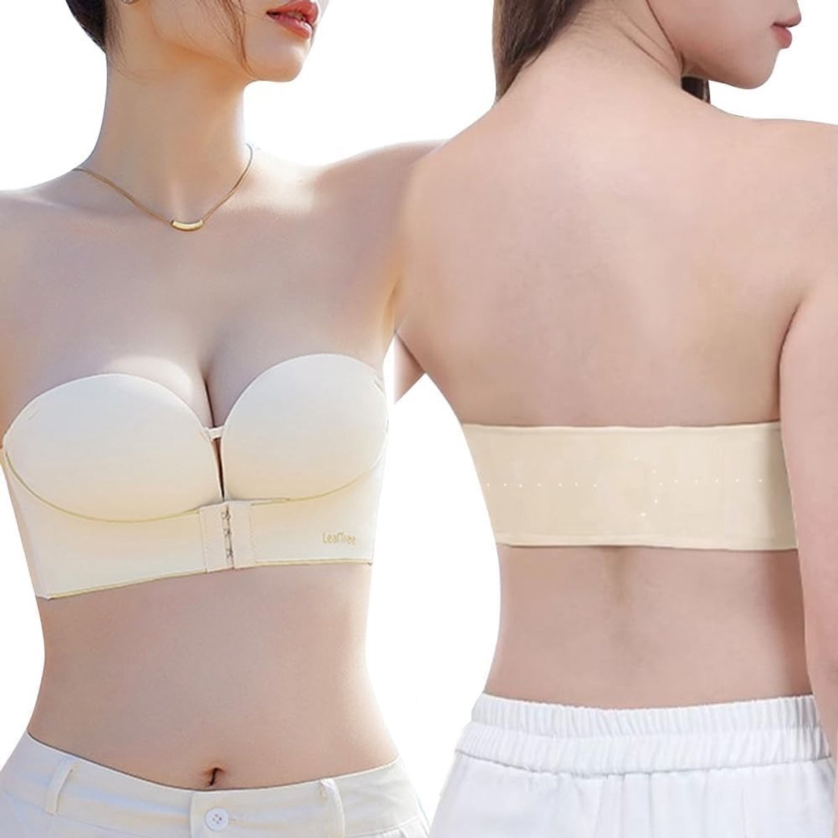 Strapless Padded Push Up Bh voor Dames, Onzichtbare Comfort en Ondersteuning, Perfect voor Avondjurken en Bruiloften