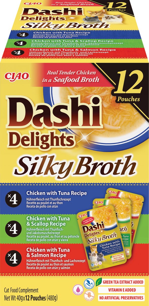 INABA CIAO Dashi Delight Silky Broth Tonijn Natvoer in Saus 12x40g