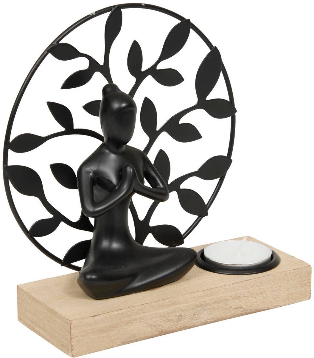 Set met windlicht en YOGI-beeldje