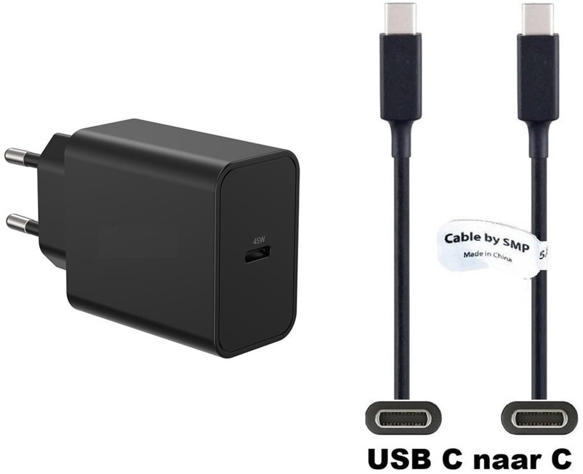 OneOne 45W super snellader en screenprotector van glas voor iPhone 13 Pro Max en iPhone 14 Plus + 1,5m USB C naar Lightning kabel. PD lader. Universele oplader adapter. Glazen screenprotector past op Apple iPhone 13 Pro Max & iPhone 14 Plus