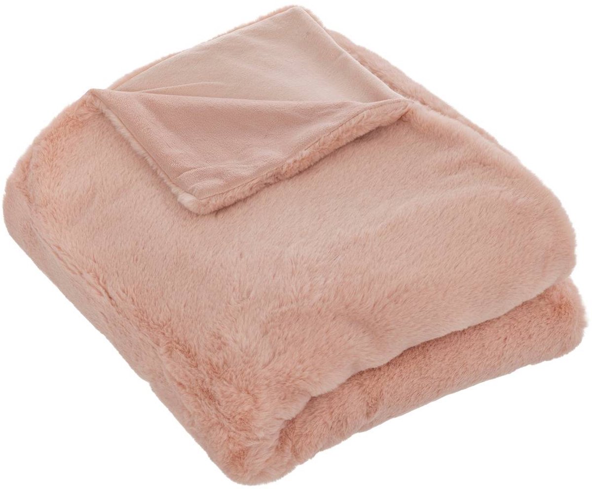 Atmosphera Créateur d'intérieur® Roze bontdeken 125X150cm Rose