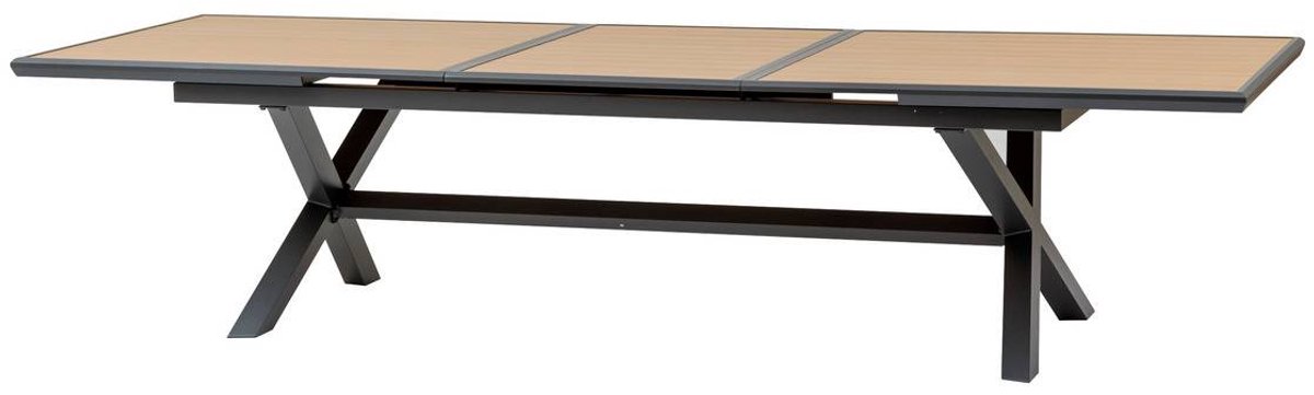 Uitschuifbare tuintafel voor 12 personen van aluminium AXIOME