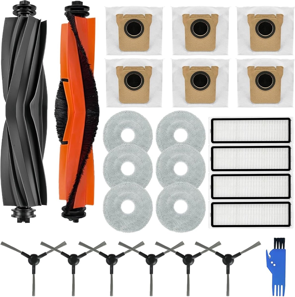 Accessoires voor Stofzuigers - 25 Stuks Reserveonderdelen voor Dreame L10s Ultra en Xiaomi X20+ met Hoofdborstels en Meer