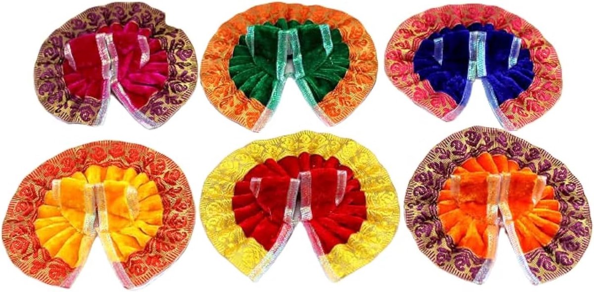 eSplanade Ladoo Gopal Poshak | Winter God Dress | Krishna Ki Garam Poshaak | Bhagwaan Dev Vastra - (Set of 6) (Size 2)