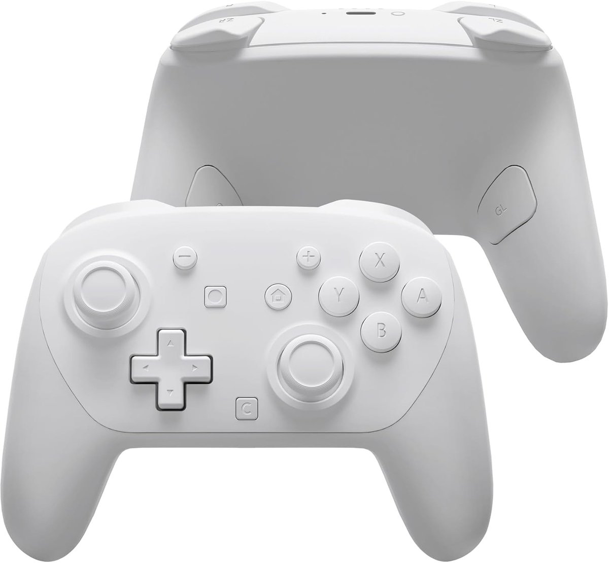 eXtremeRate Behuizing voor Switch 2 Pro Controller, Voor- en Achtercover met Analoge Joystick en Vervangingsknoppen voor Nintendo Switch 2 Pro Controller-Wit