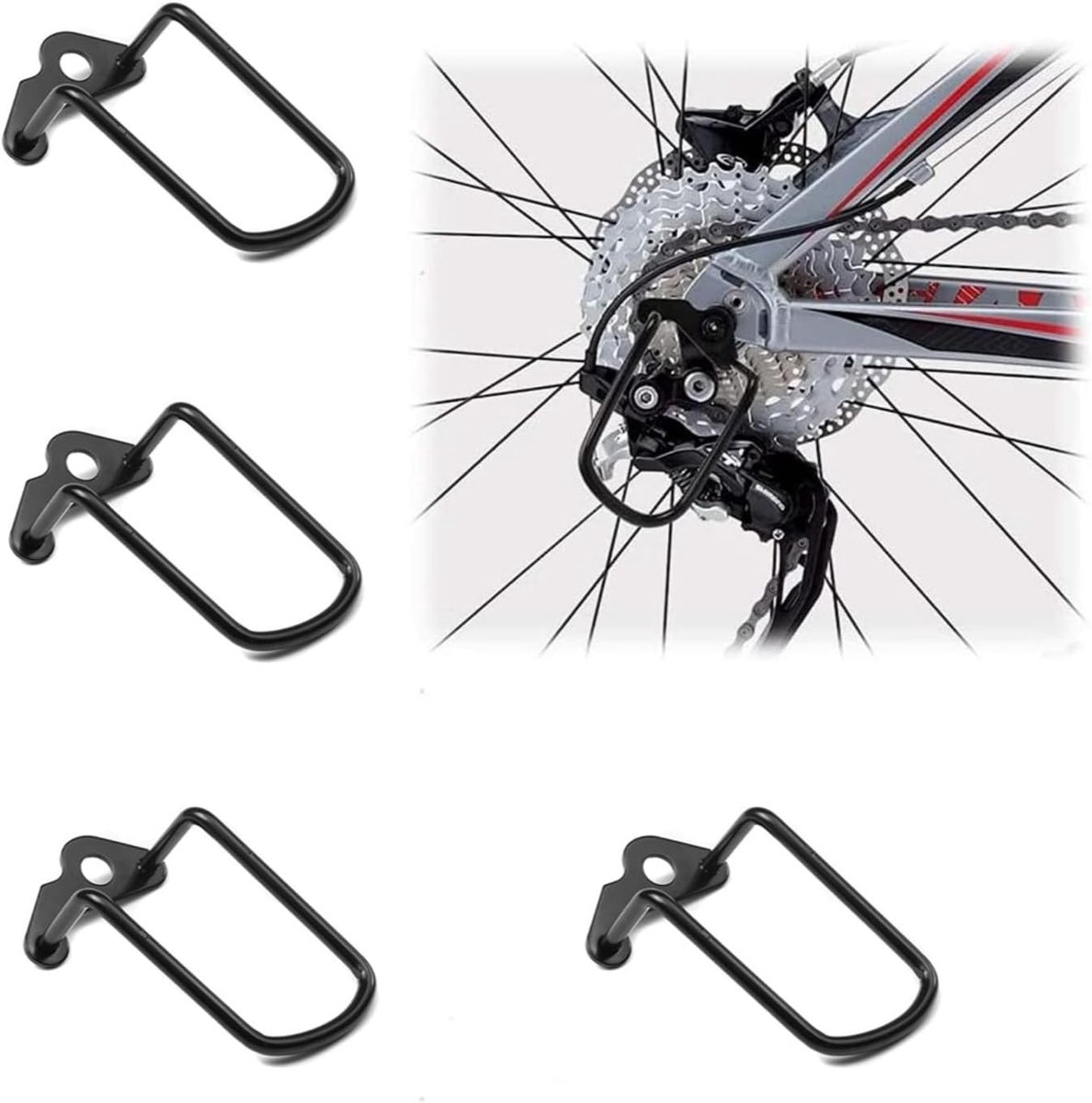 Valbescherming Fiets Fietsschakeling, Bike Derailleur Protector Black Metal Fiets Derailleur Beschermfolie