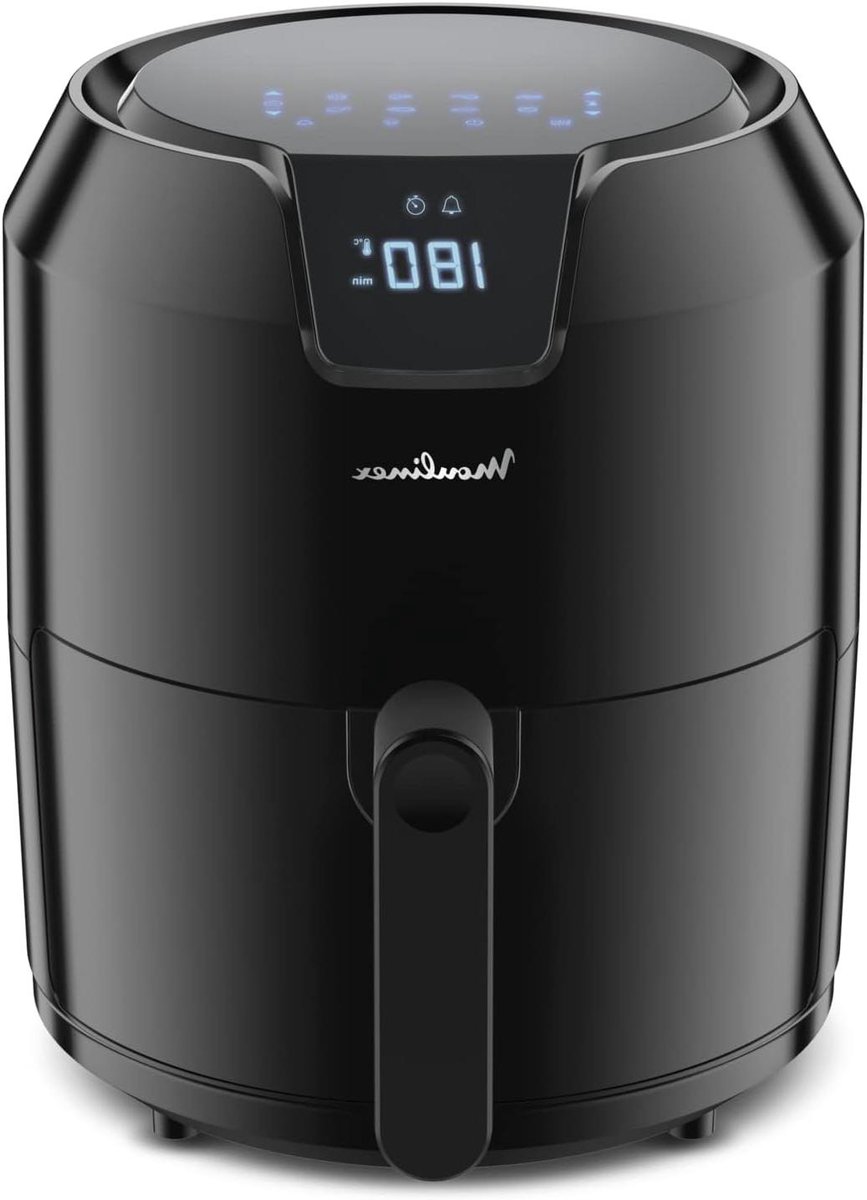 Heteluchtfriteuse - Airfryer Frituurpan - Gezond Koken - Olievrije Bereiding - 42 Liter - Zwart