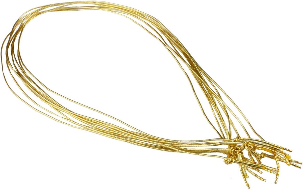 100 x rubberen sieradenband, metallic goud, voor dubbele kaarten in DIN A5 en DIN lang voor uitnodigingen, kerkschriften, menukaarten, brochures, liedboekjes