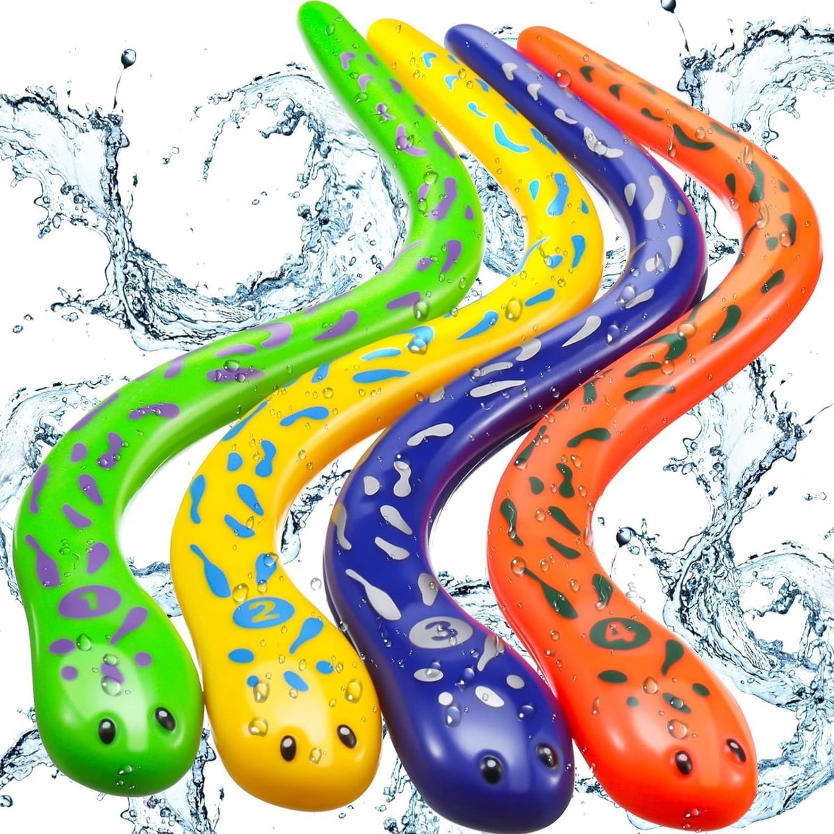 4 stuks, onderwaterspeelgoed, duikspeelgoed, duikspeelgoed, zwembad, duikspeelgoed, onderwaterspelletjes zomer
