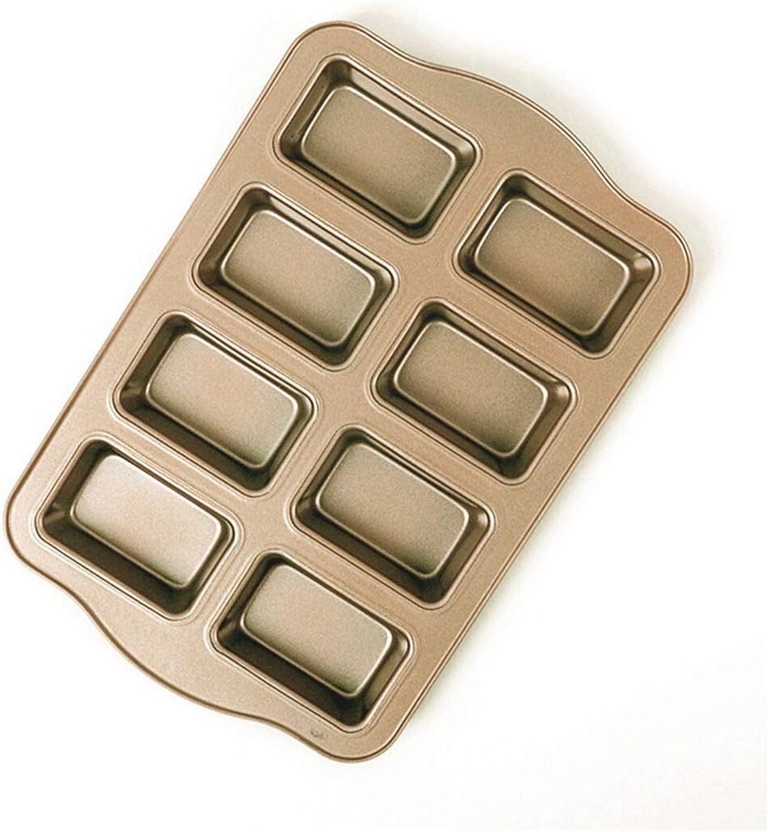 Mini Brood Pan Cake Brood Bakplaat Koolstofstaal Bakvormen 8-Holte (Goud)