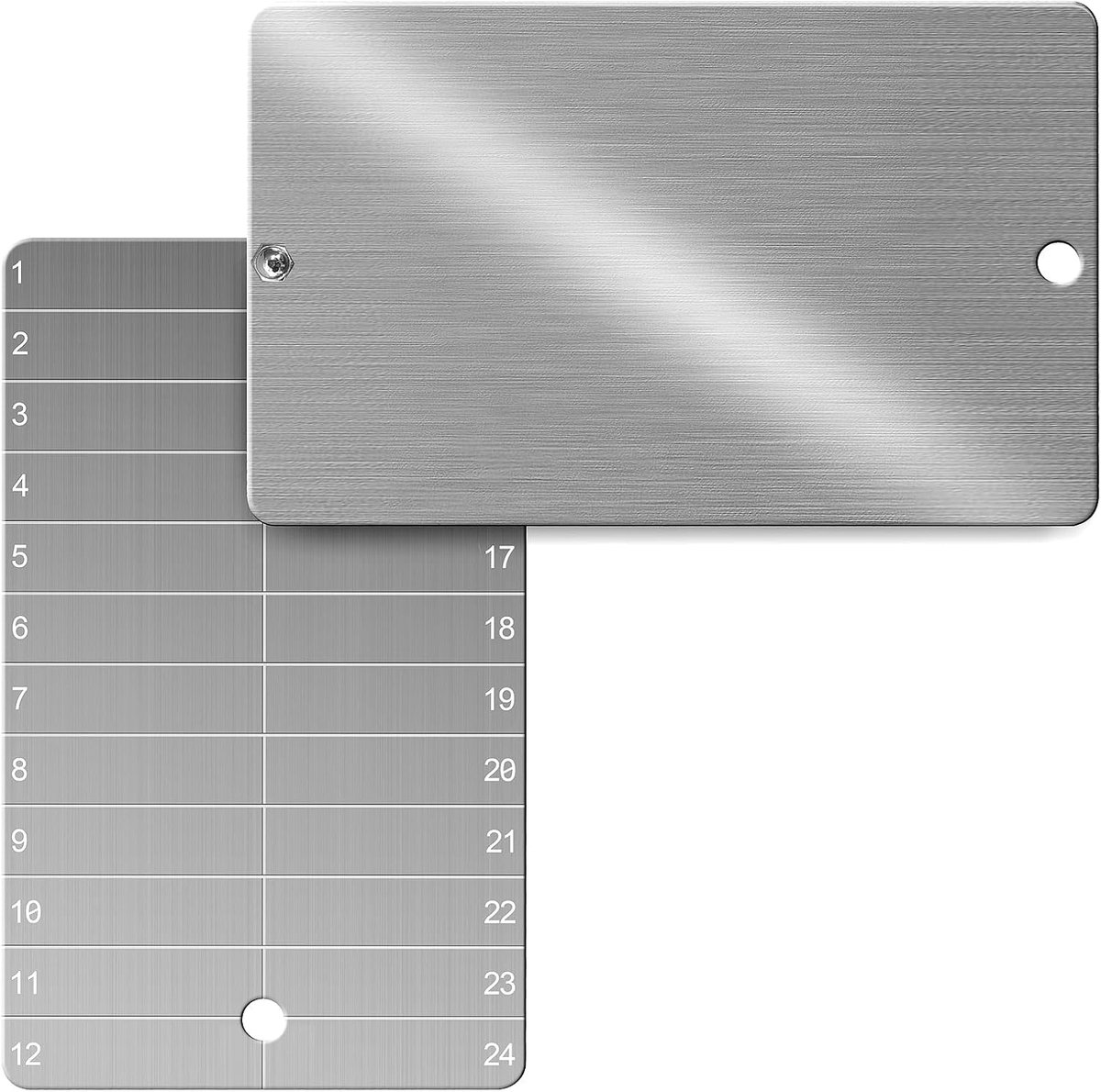 Seed Phrase Opslag, Titan Bitcoin Seed-platen, Brand- & Waterbestendig Herstel Back-up, 2 Metalen Platen voor Seed Phrase en Veiligheidsstickers