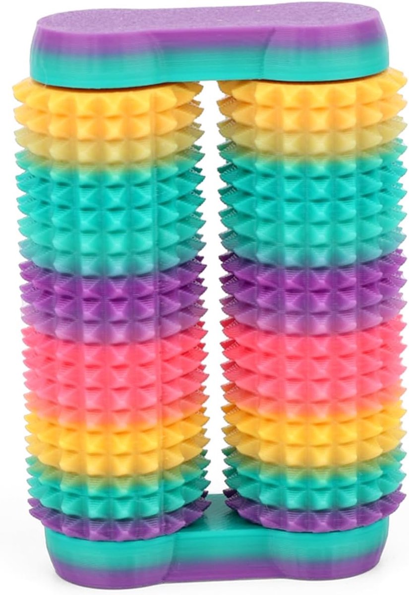 Mini Fidget Toy Volwassenen, Zakformaat Pijnstimulerende Fidget Draagbaar Stekelige Grippie Massagerollers Stressverlichtend Sensorisch Speelgoed Leuke Cadeaus voor Vrienden Kinderen Studenten