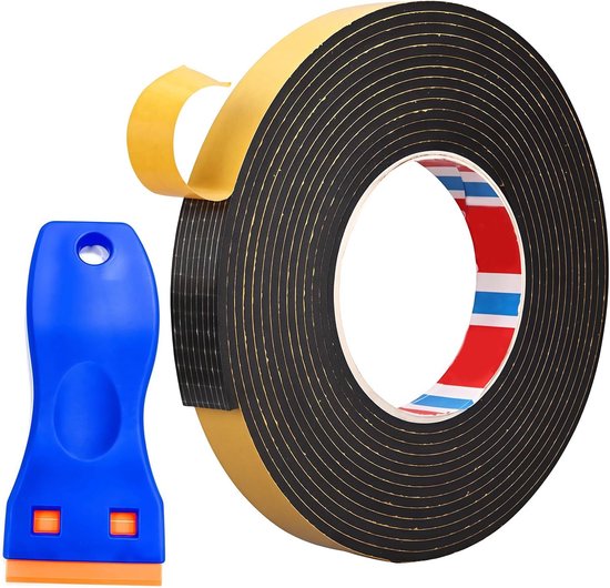 5 m, 3 mm x 10 mm, hittebestendige lijm, zelfklevende afdichtingstape, hittebestendige schuimrubberen afdichting, voor kookplaten voor het verzegelen en isoleren — afbeelding 5