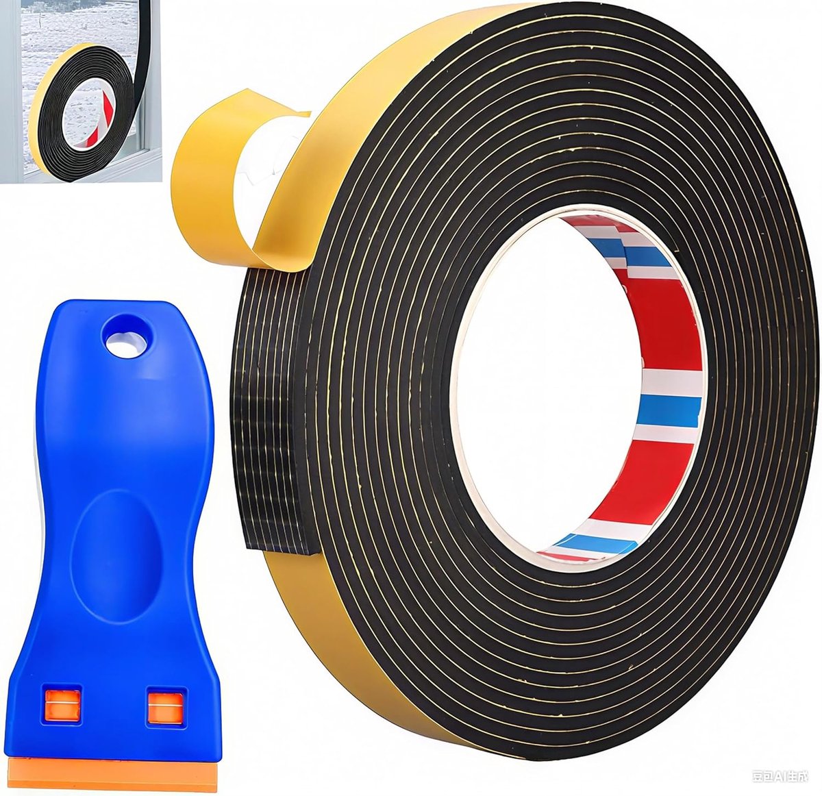 5 m, 3 mm x 10 mm, hittebestendige lijm, zelfklevende afdichtingstape, hittebestendige schuimrubberen afdichting, voor kookplaten voor het verzegelen en isoleren