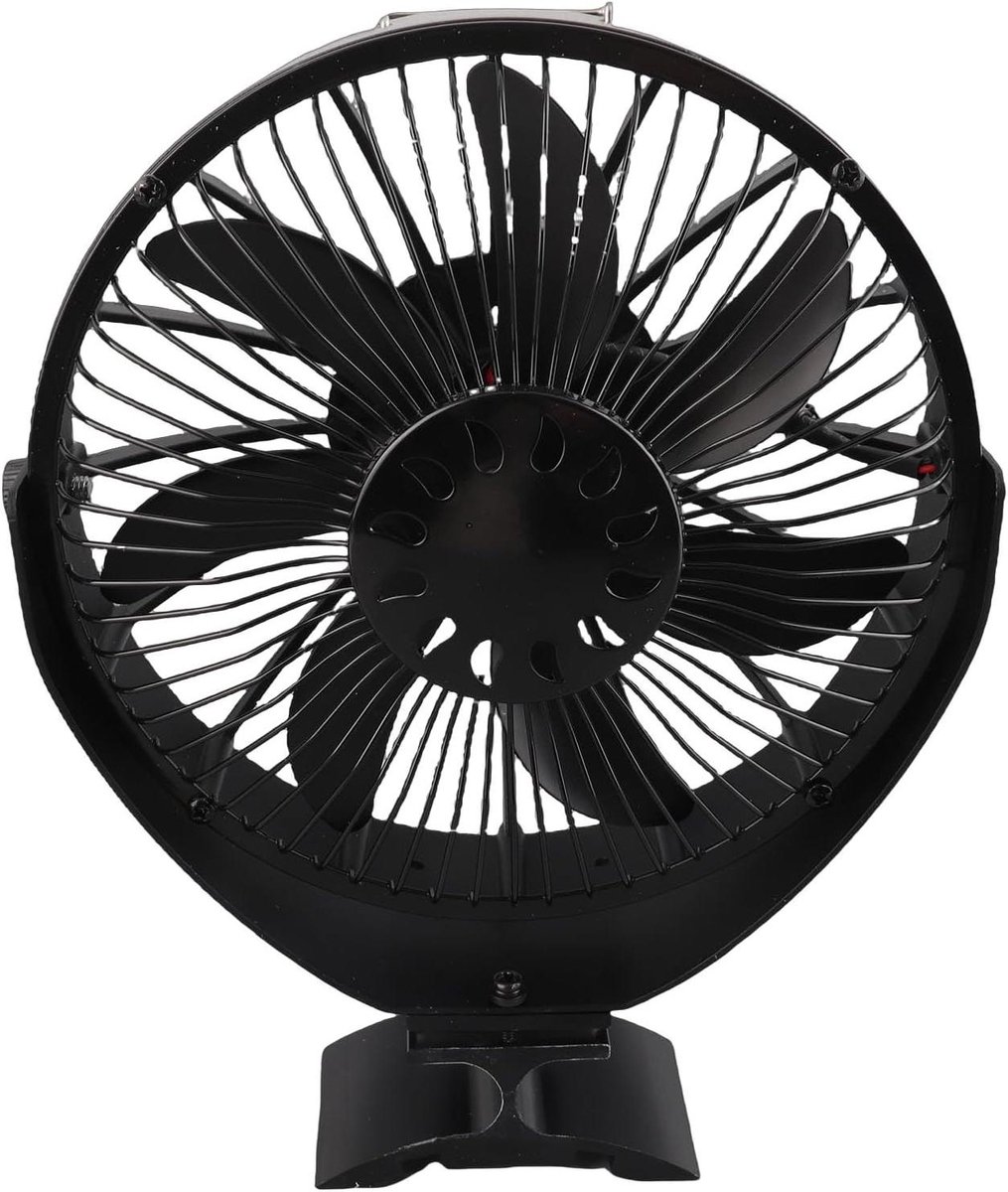 Houtkachel Ventilator - Haard Ventilator - Warmte Verdeling - Warmteaangedreven - 30x24x10 cm - Zwart