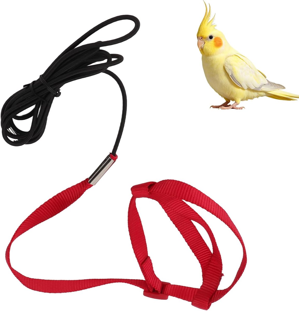 harnas, verstelbare huisdier papegaai vogel vliegen harnas leiband buitenactiviteiten training voor parkiet, valkparkiet, Alexandrine, Scarlet, Keck(M)