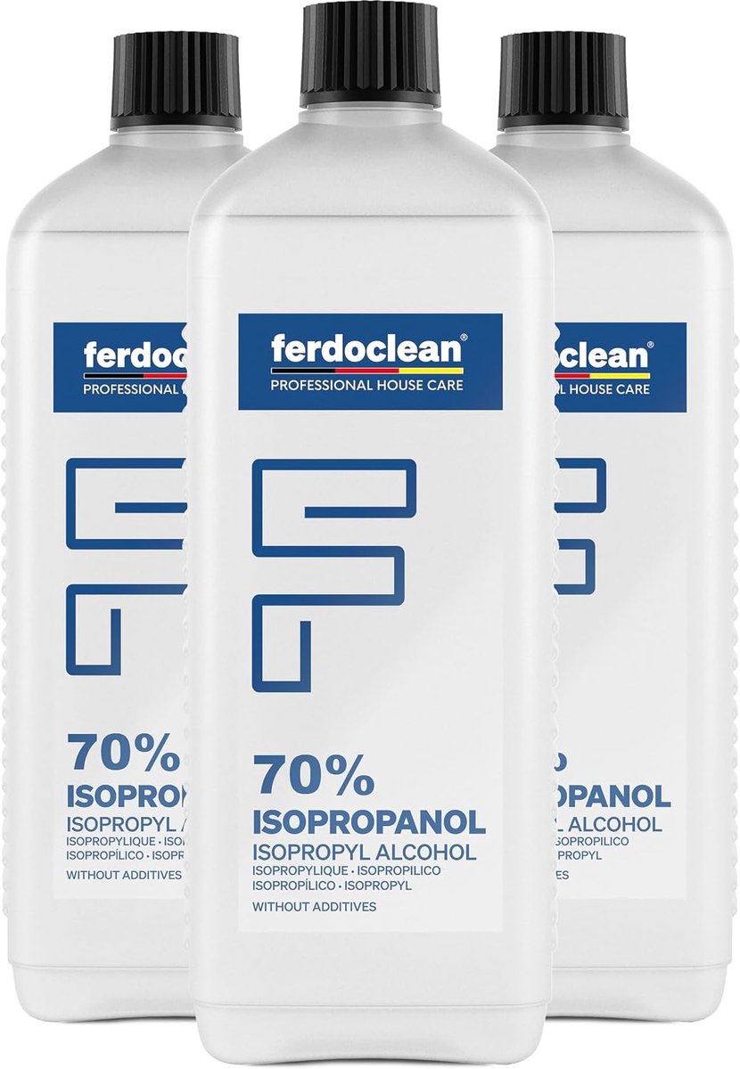 Isopropanol 70% 3 x 1 L - IPA reiniger - snel drogend - ideaal voor autolak - ShopVlot