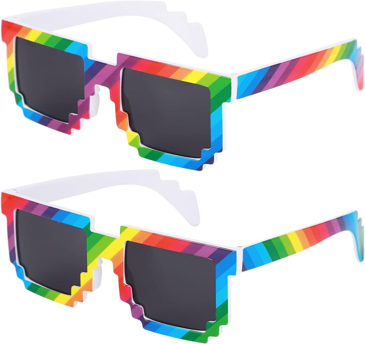 Pride Bril 2 stuks Regenboog Zonnebril Volwassen Pride Decoraties Party LGBT Gay Pride Party Decoraties Kostuum Accessoires voor Gay Pride Maand Vieringen