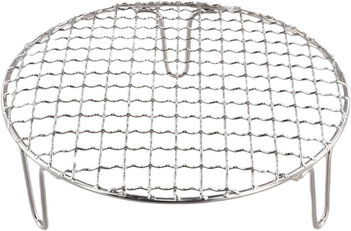 BBQ Grill Net Barbecue Rooster Outdoor Koken Gelijkmatige Warmteverdeling 20 cm Zilver