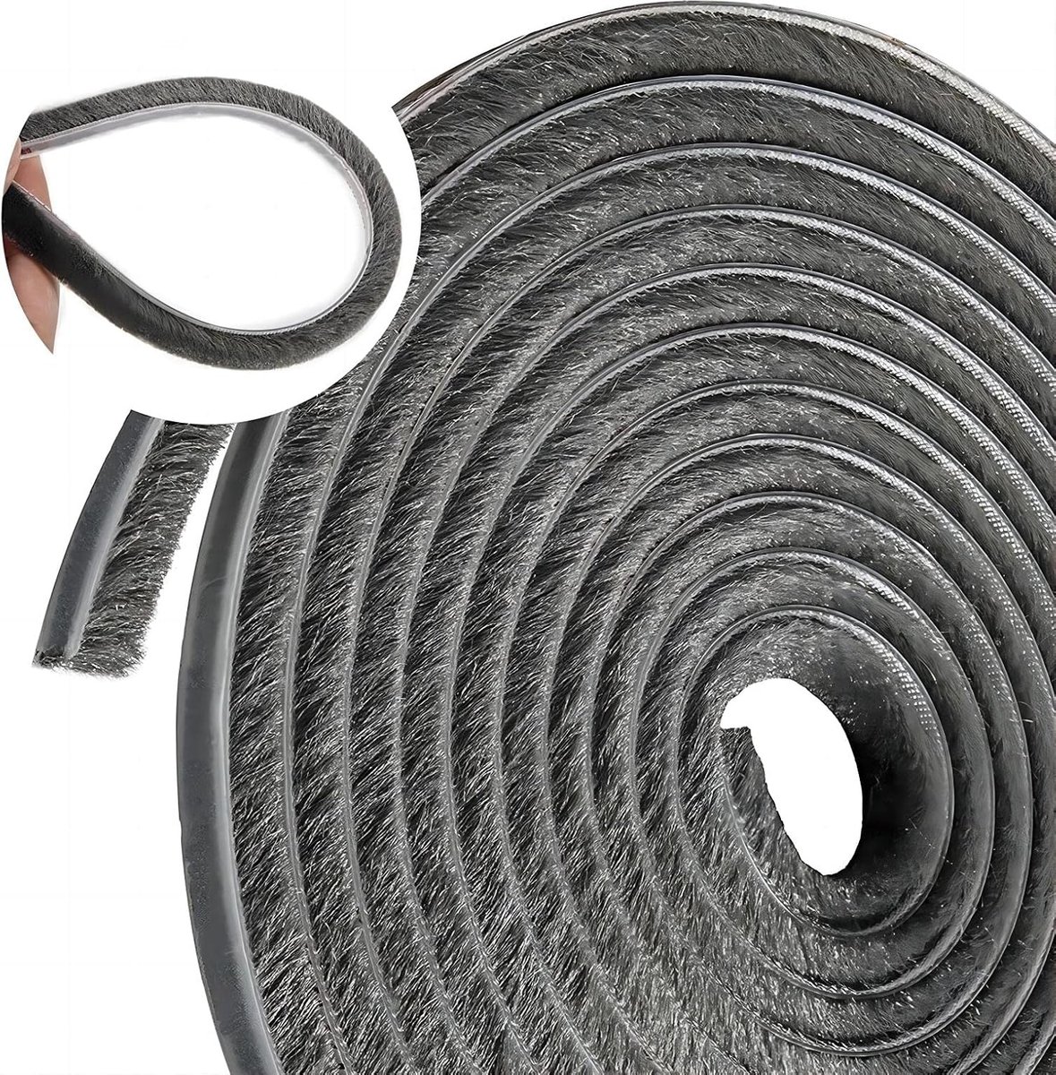 Sealing tape 10M - zelfklevende borstelstrip - wind- en stofdicht - voor deuren en ramen - SnelShoppen