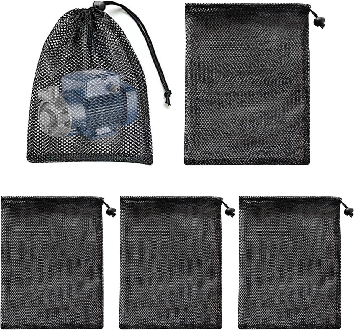 2 stuks pompfilter-netzakken, vijverpompfilterzakken, filterzakken aquarium, netfilterzak voor vijvers, verontreinigingen filteren, waterpomp beschermen (40 x 30 cm)