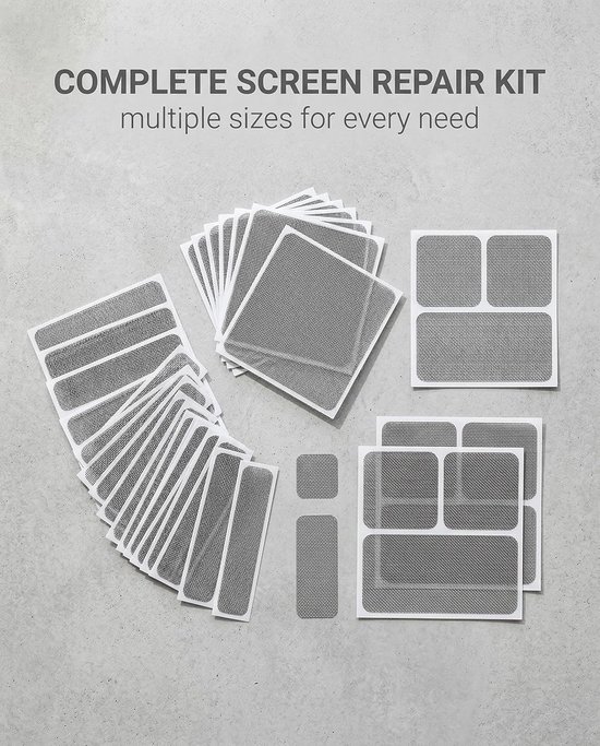 Reparatieset Muggenhor - Plakband Glasvezel - Gaten Dichten - Multifunctionele Set - 60 Stuks - Grijs — afbeelding 3