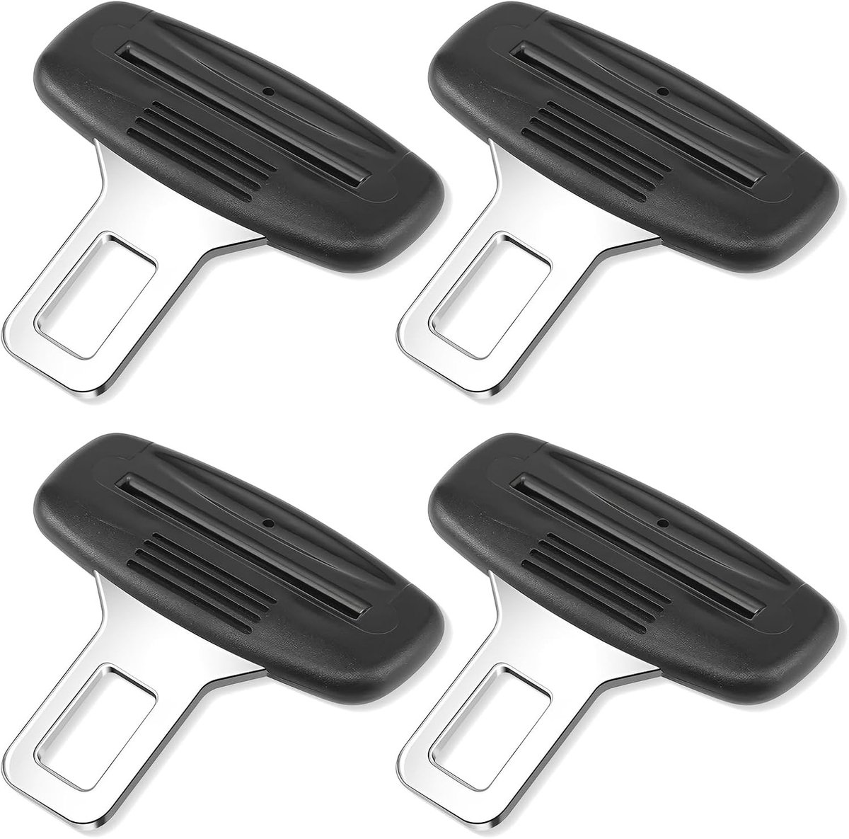 Gesp Adapters - Autostoel Clips - Veiligheids Gordel - Universele Pasvorm - 4 Stuks - Zwart