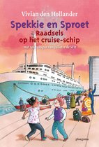 Boekcover met illustratie van twee kinderen die naar een cruiseschip "Rotterdam" kijken. Vivian den Hollander.