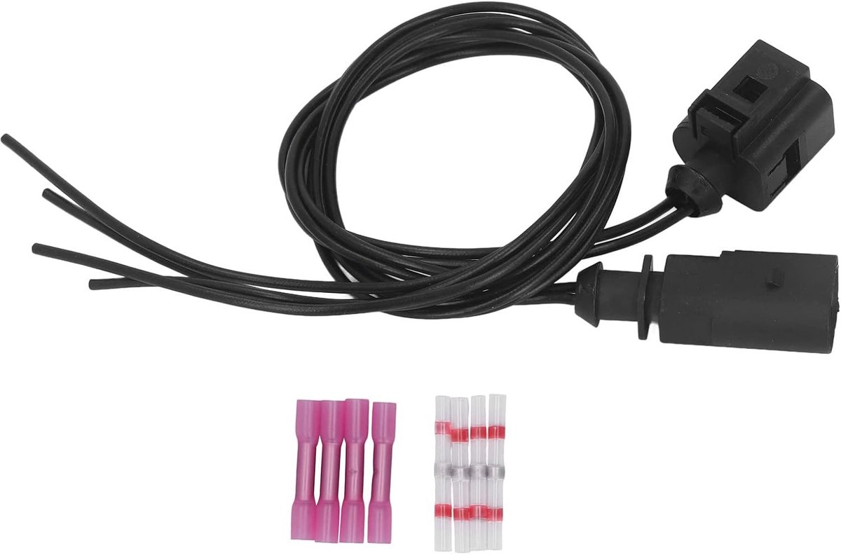 SnelShoppen - 2 Pin Pigtail Plug Bedrading Connector Elektrische Harnas Connector Pigtail Bedrading Harnas Plug Kit Vervanging voor 1J0 973 802 1J0 97