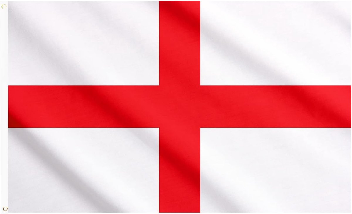 SnelShoppen - St George Vlag 3x5 Ft Engeland Vlag - 2 Stuks - Duurzaam Polyester - Waterproof - Perfect voor Patriottische Activiteiten, Parades, Spor
