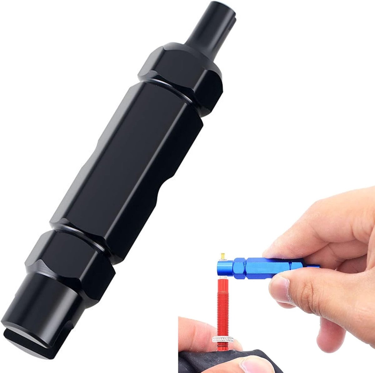 SnelShoppen - Ventielverwijderaar Gereedschap - Aluminium Legering, Corrosiebestendig, Multifunctioneel, Compact en Handzaam voor Fiets, Auto en Tuin