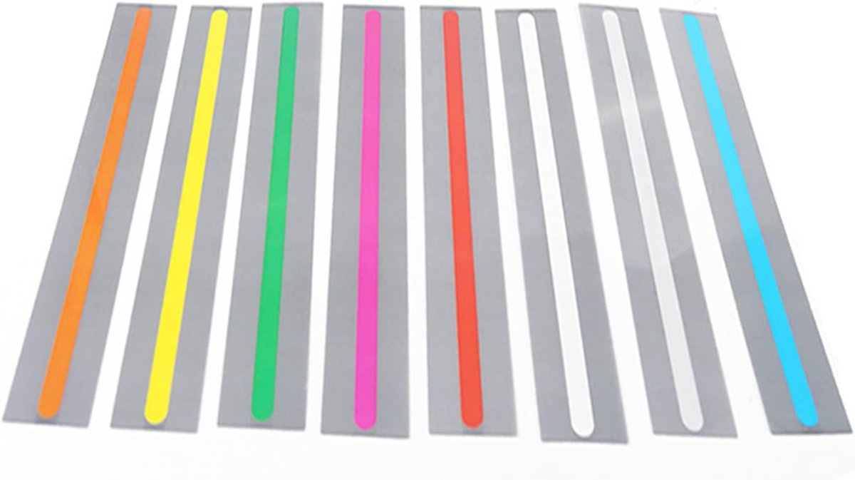 SnelShoppen - 8PCS Dyslexie Overlay Liniaal, Visuele Hulp Blokboeken Lezen Linialen Overlays Lezen Volgen Strips Gekleurde Overlay voor Kinderen Lerar
