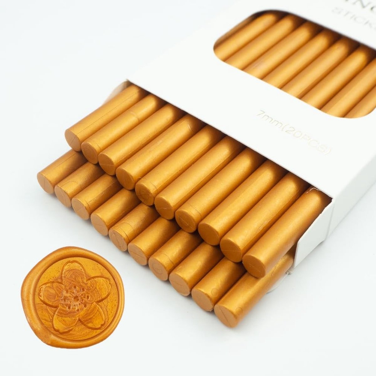Mini Lijmpistool Wax Seal Sticks - 20 Stuks Amber Goud voor Uitnodigingen, Kaarten en Ambachtelijke Projecten