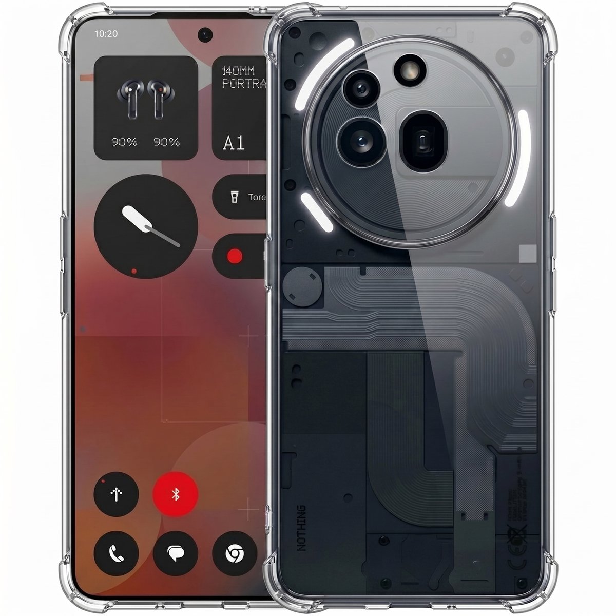 Hoesje geschikt voor Nothing Phone 3a Pro – CrystalClear Back Cover – Schokbestendig – Transparant