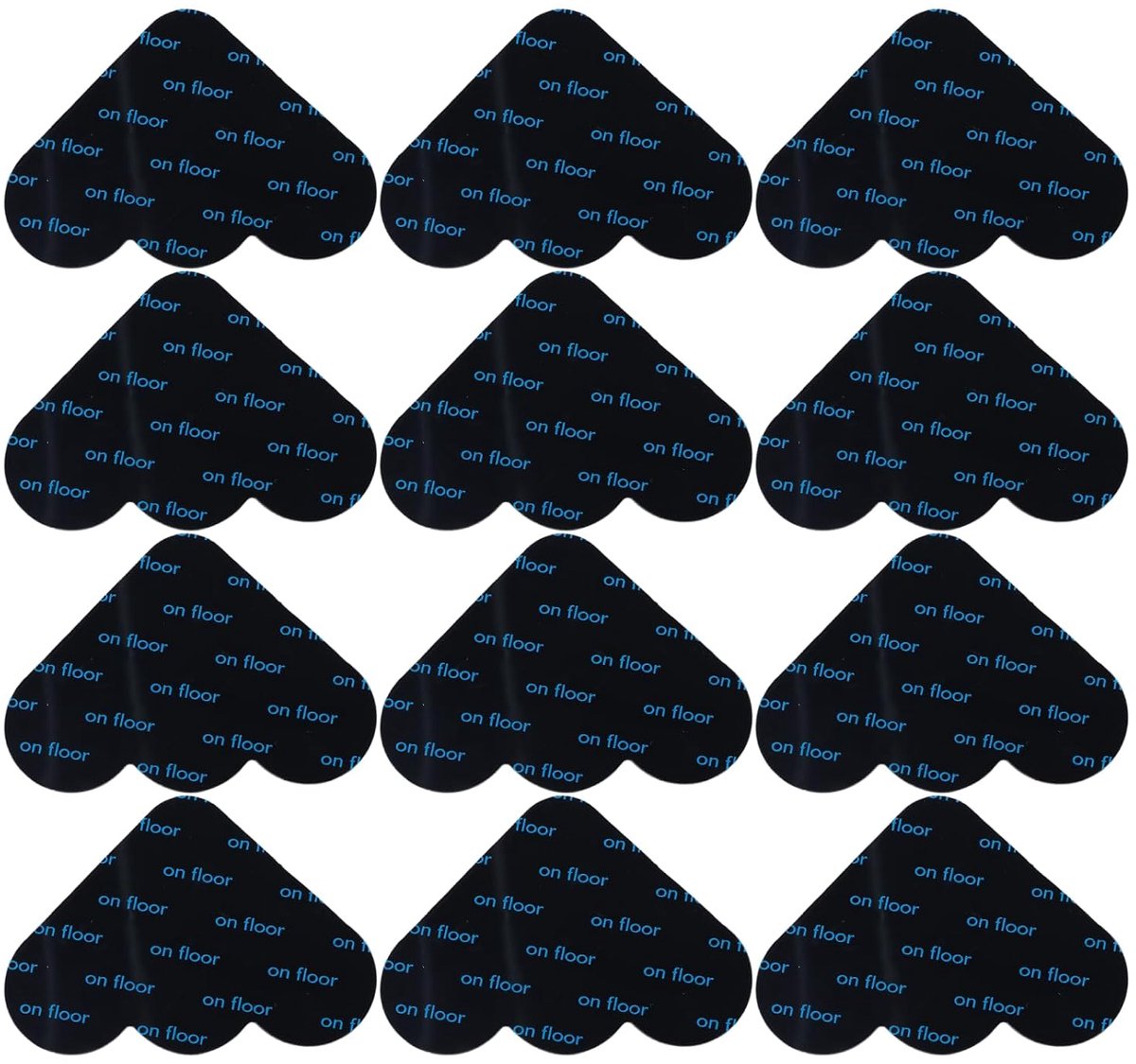 SnelShoppen - Set van 12 Dubbelzijdige Tapijt Tape, Driehoekig, Antislip, Sterke Binding, Herbruikbaar, Wasbaar, Voor Vloeren, Kinderen, Huisdieren