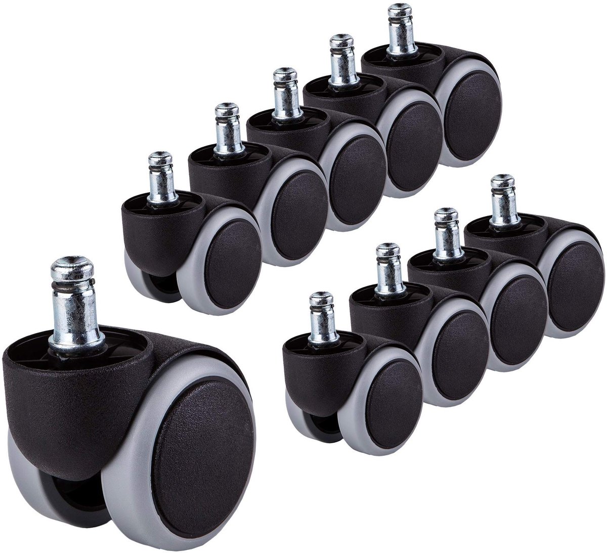 Omgoods - Vervangende Rubber Wielen voor Stoelen, Set van 10